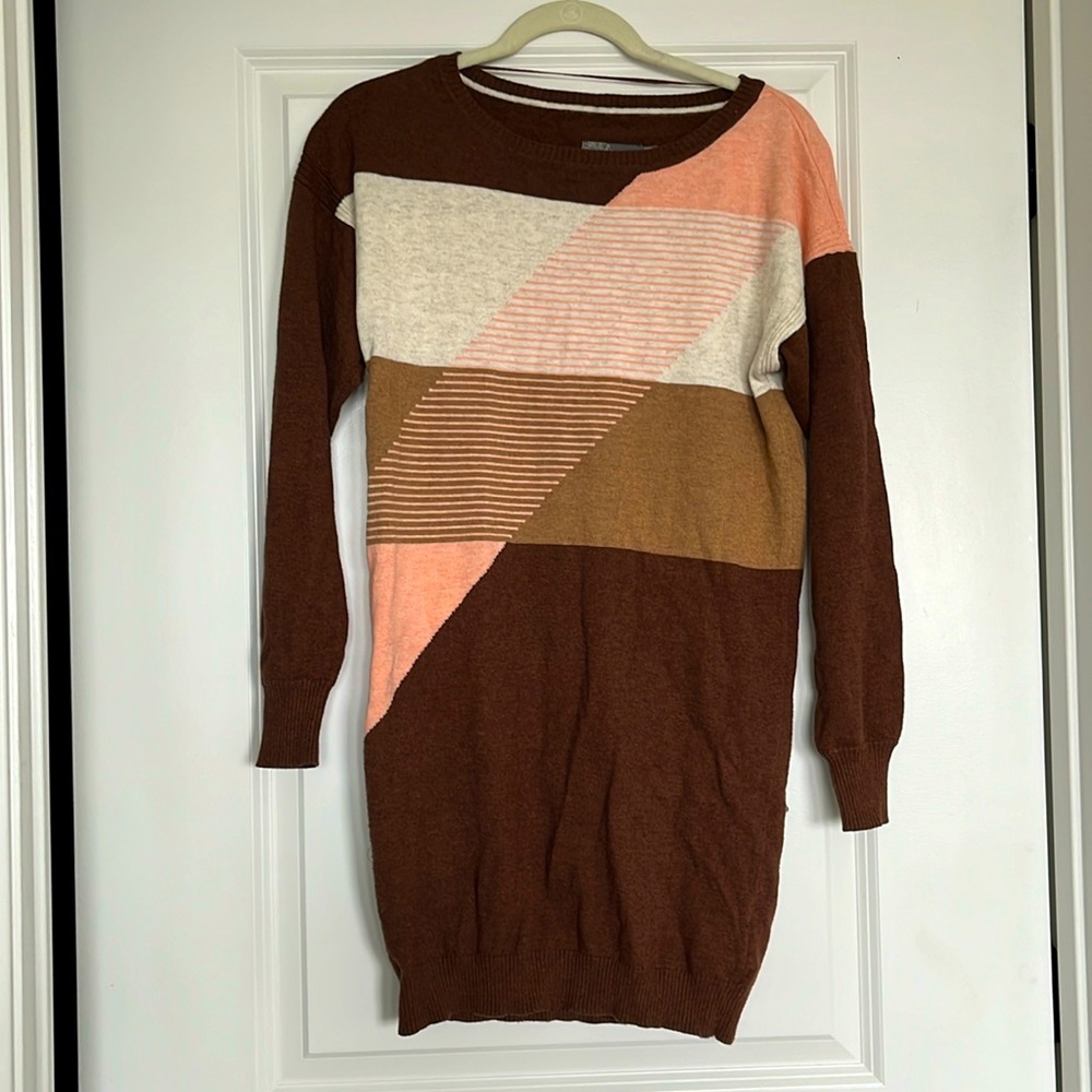 Prana Anka color block sweater dress